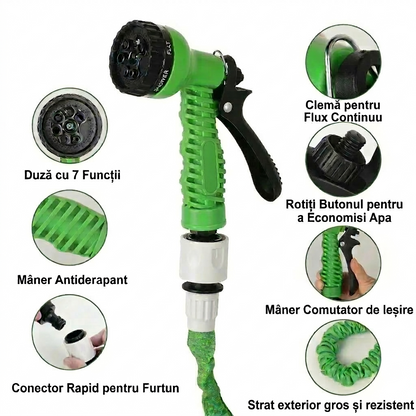 Furtun de grădină extensibil magic 30m/60m